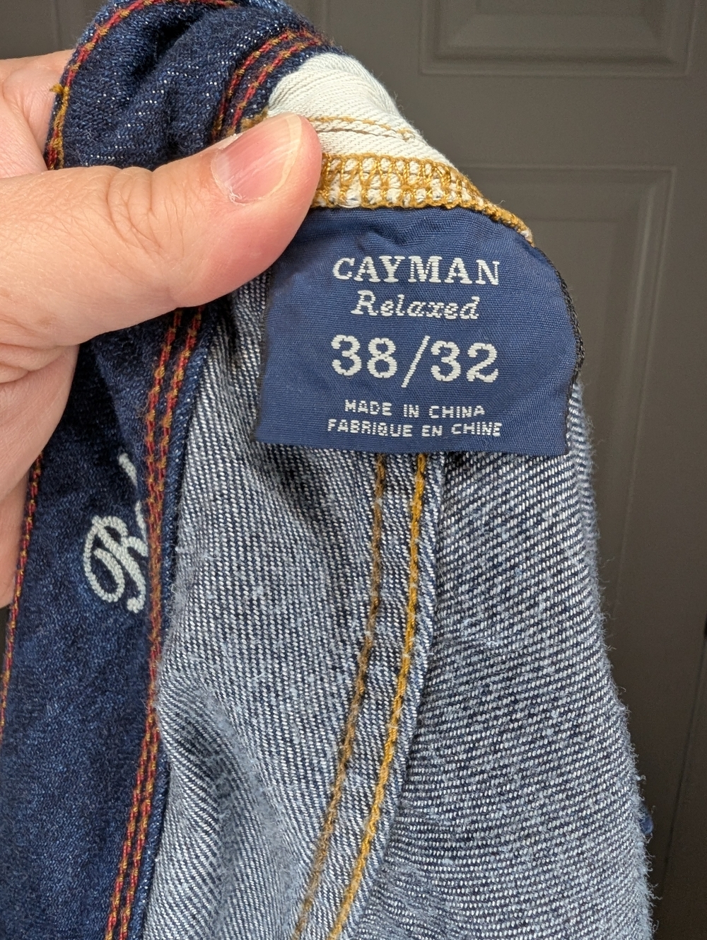 Tommy Bahama Cayman Island Relaxed Fit Jeans Men's 38x32 Dark Wash Button & Zip - Picture 8 of 11